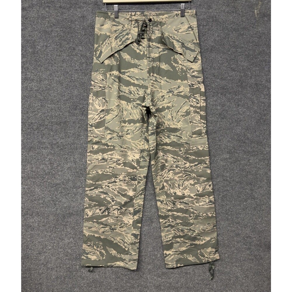 Tennier Industries APECS Rain Pants Men Size 33x31 Green Tiger Stripe Camo Nylon
